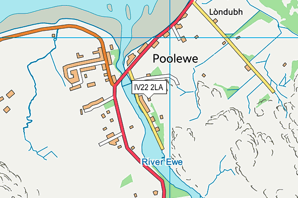 IV22 2LA map - OS VectorMap District (Ordnance Survey)