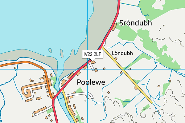 IV22 2LF map - OS VectorMap District (Ordnance Survey)