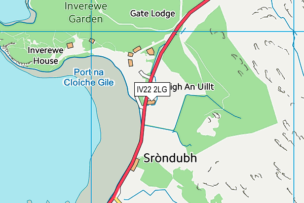 IV22 2LG map - OS VectorMap District (Ordnance Survey)