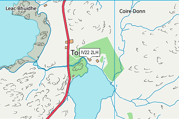 IV22 2LH map - OS VectorMap District (Ordnance Survey)