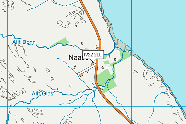 IV22 2LL map - OS VectorMap District (Ordnance Survey)