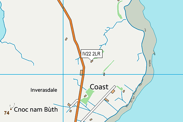 IV22 2LR map - OS VectorMap District (Ordnance Survey)