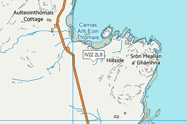 IV22 2LS map - OS VectorMap District (Ordnance Survey)