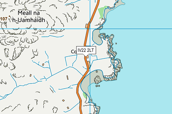 IV22 2LT map - OS VectorMap District (Ordnance Survey)