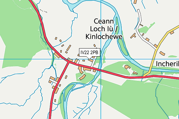 IV22 2PB map - OS VectorMap District (Ordnance Survey)