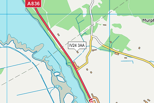 IV24 3AA map - OS VectorMap District (Ordnance Survey)
