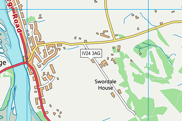 IV24 3AG map - OS VectorMap District (Ordnance Survey)