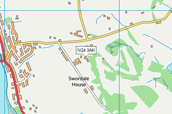 IV24 3AH map - OS VectorMap District (Ordnance Survey)