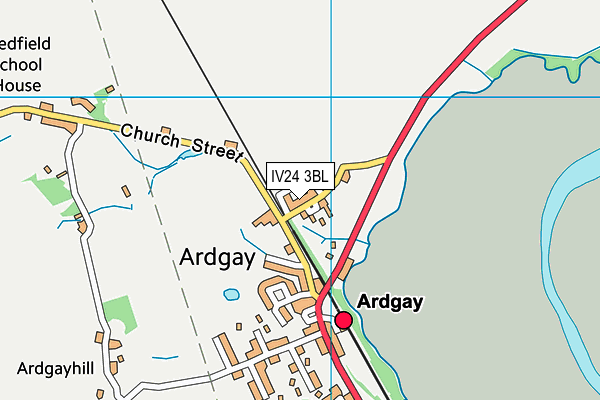 IV24 3BL map - OS VectorMap District (Ordnance Survey)