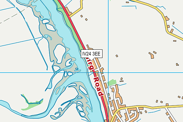 IV24 3EE map - OS VectorMap District (Ordnance Survey)