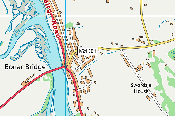 IV24 3EH map - OS VectorMap District (Ordnance Survey)