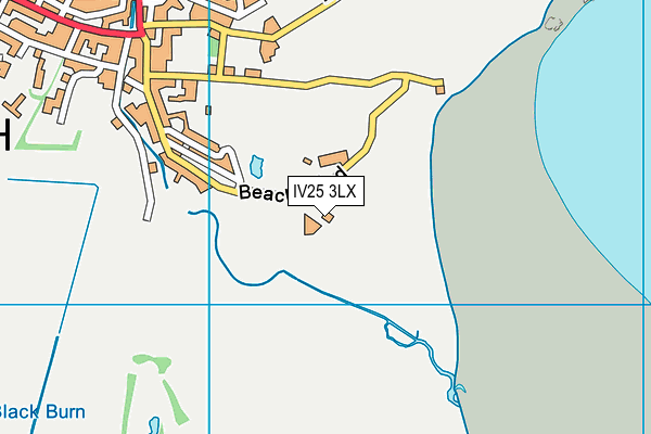 IV25 3LX map - OS VectorMap District (Ordnance Survey)