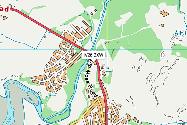 IV26 2XW map - OS VectorMap District (Ordnance Survey)