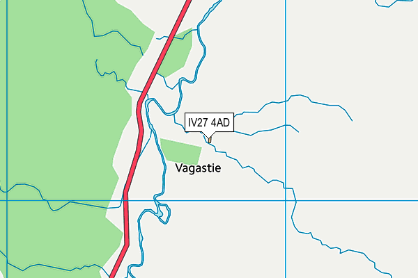 IV27 4AD map - OS VectorMap District (Ordnance Survey)