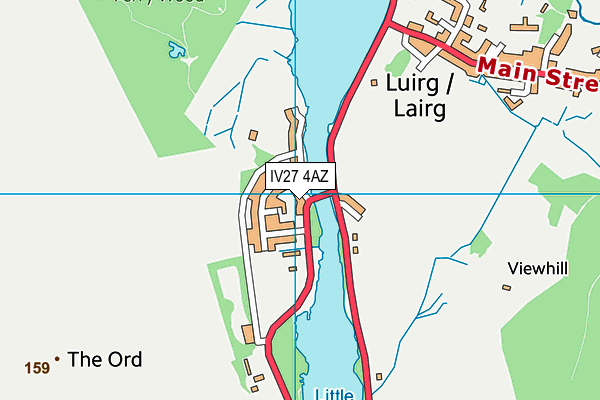 IV27 4AZ map - OS VectorMap District (Ordnance Survey)