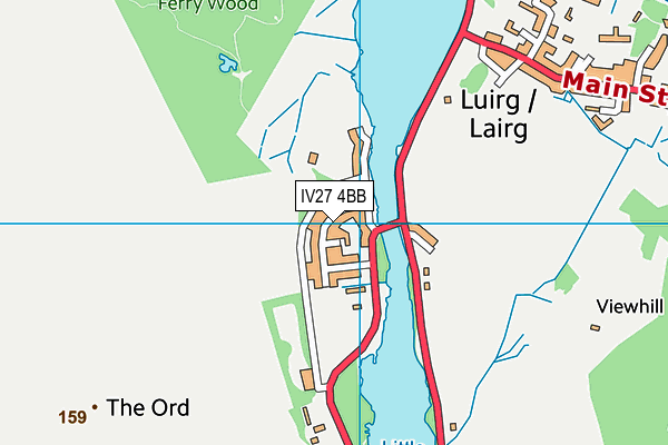 IV27 4BB map - OS VectorMap District (Ordnance Survey)