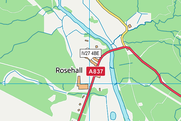 IV27 4BE map - OS VectorMap District (Ordnance Survey)