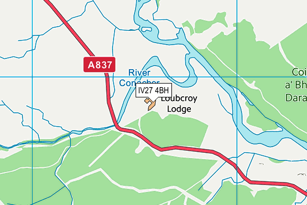 IV27 4BH map - OS VectorMap District (Ordnance Survey)