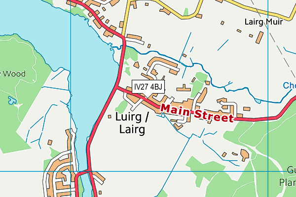 IV27 4BJ map - OS VectorMap District (Ordnance Survey)