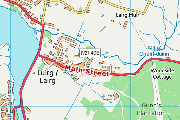 IV27 4DE map - OS VectorMap District (Ordnance Survey)