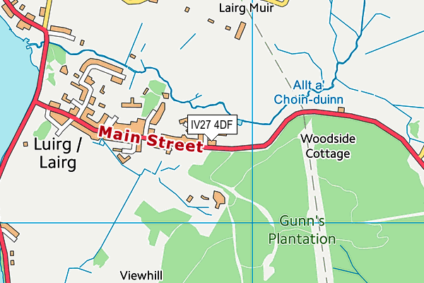 IV27 4DF map - OS VectorMap District (Ordnance Survey)