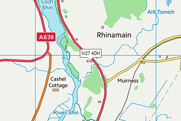 IV27 4DH map - OS VectorMap District (Ordnance Survey)