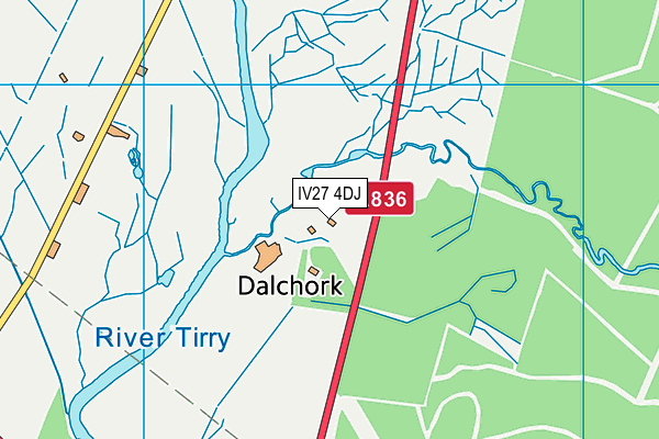 IV27 4DJ map - OS VectorMap District (Ordnance Survey)