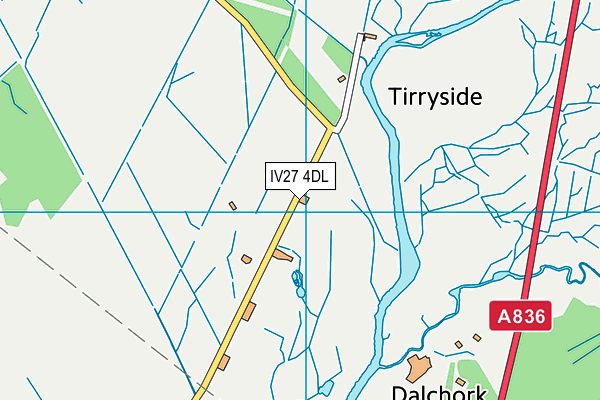 IV27 4DL map - OS VectorMap District (Ordnance Survey)