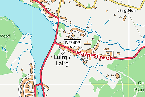 IV27 4DP map - OS VectorMap District (Ordnance Survey)