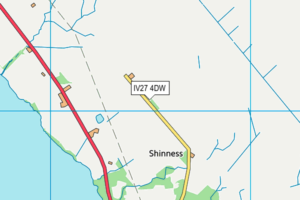 IV27 4DW map - OS VectorMap District (Ordnance Survey)