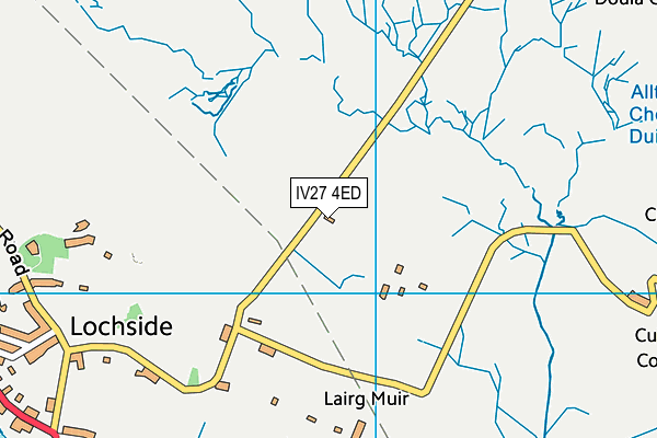 IV27 4ED map - OS VectorMap District (Ordnance Survey)