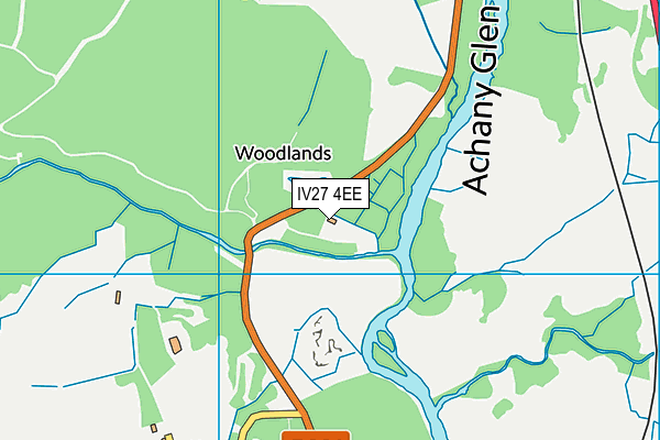 IV27 4EE map - OS VectorMap District (Ordnance Survey)