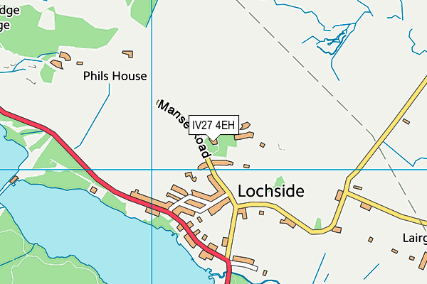 IV27 4EH map - OS VectorMap District (Ordnance Survey)