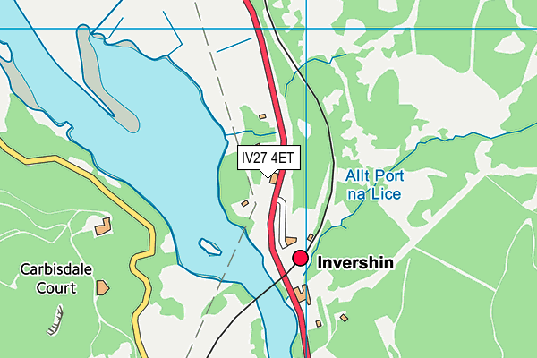 IV27 4ET map - OS VectorMap District (Ordnance Survey)