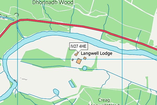 IV27 4HE map - OS VectorMap District (Ordnance Survey)