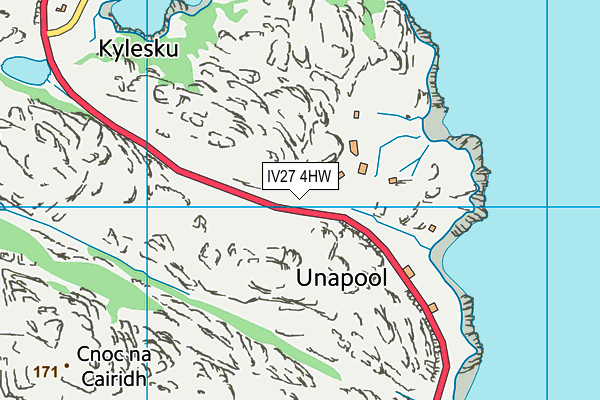 IV27 4HW map - OS VectorMap District (Ordnance Survey)