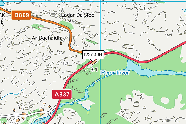 IV27 4JN map - OS VectorMap District (Ordnance Survey)