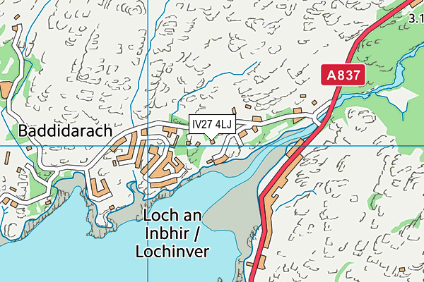 IV27 4LJ map - OS VectorMap District (Ordnance Survey)