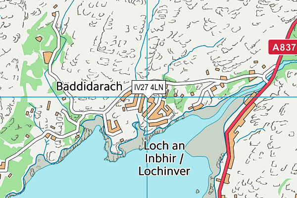 IV27 4LN map - OS VectorMap District (Ordnance Survey)