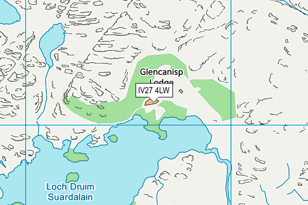 IV27 4LW map - OS VectorMap District (Ordnance Survey)
