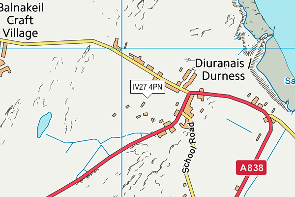 IV27 4PN map - OS VectorMap District (Ordnance Survey)