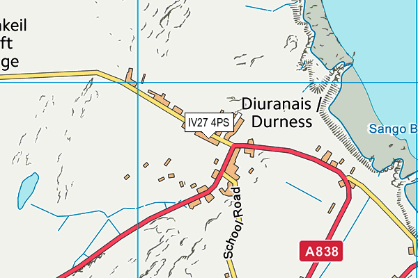 IV27 4PS map - OS VectorMap District (Ordnance Survey)