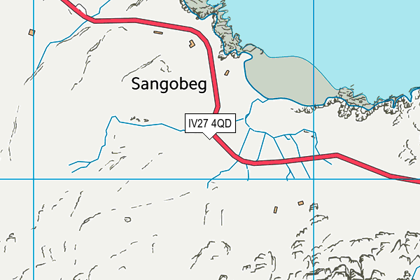 IV27 4QD map - OS VectorMap District (Ordnance Survey)