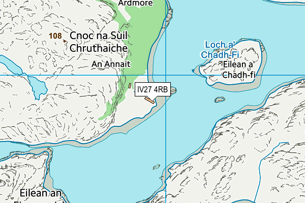 IV27 4RB map - OS VectorMap District (Ordnance Survey)