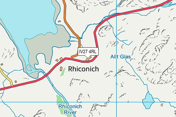 IV27 4RL map - OS VectorMap District (Ordnance Survey)