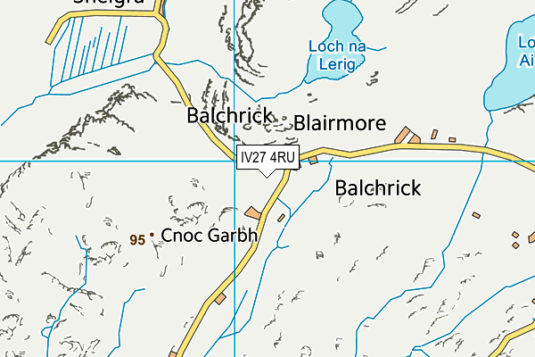 IV27 4RU map - OS VectorMap District (Ordnance Survey)