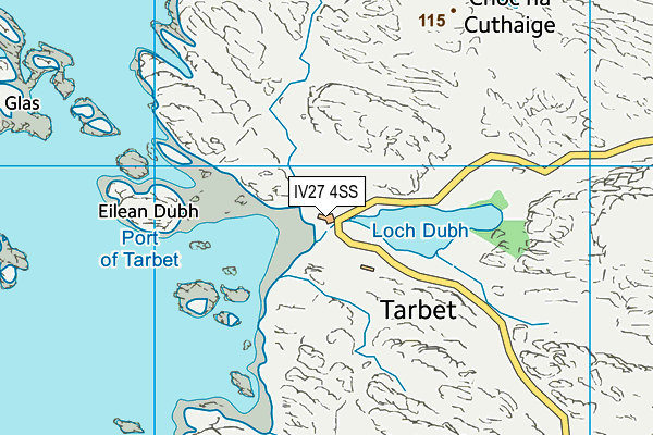 IV27 4SS map - OS VectorMap District (Ordnance Survey)