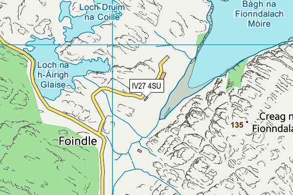 IV27 4SU map - OS VectorMap District (Ordnance Survey)