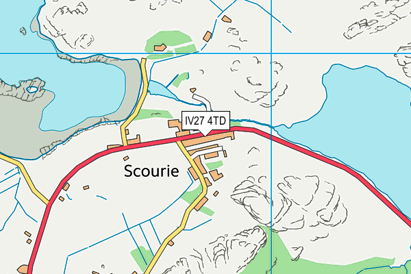 IV27 4TD map - OS VectorMap District (Ordnance Survey)