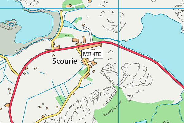 IV27 4TE map - OS VectorMap District (Ordnance Survey)